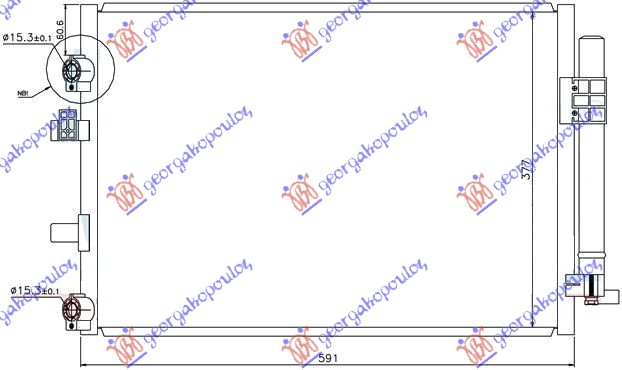 HLADNJAK KLIME 1.6 TDCi (57.2x33.8)