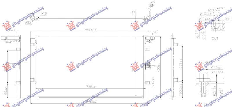 HLADNJAK KLIME 1.5 DIZEL 18- (725x393x12) (NISSENS)