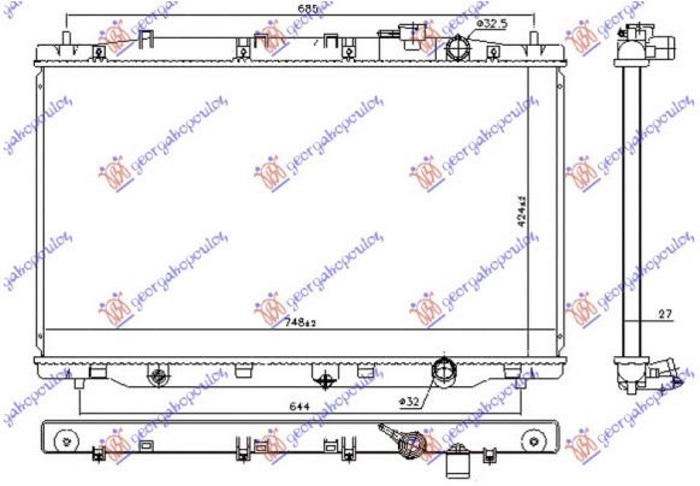 HLADNJAK 1.6 i-DTEC DIZEL (424x748x27) (KOYO)