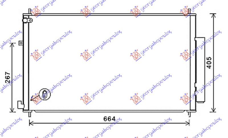 HLADNJAK KLIME 1.6/2.2 i-DTEC DIZEL (665x390x16)