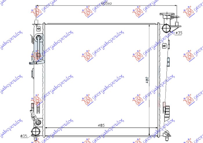 HLADNJAK MOTORA 2.0 DIZEL AUTOMATIK (485x470) KOREJA