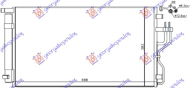 HLADNJAK KLIME BENZIN (655x378x16) CESKA