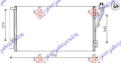 HLADNJAK KLIME 2.0i/2.4i 16V (71.5x38.2x1.2)