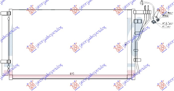 HLADNJAK KLIME 2.0i-2.4 BENZIN (695x383x16)