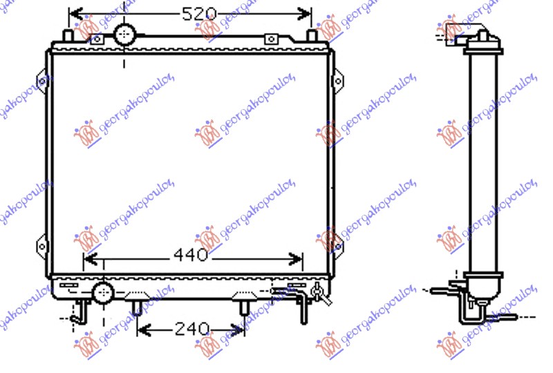 HLADNJAK MOTORA 2.9 CRDi (51x57x26) AUTOMATIK