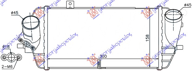 HLADNJAK NTERCOOLERA 1.1-1.4-1.6 CRDi 300x158x90