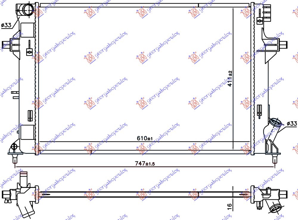 HLADNJAK. 1.4-1.6 Mpi BENZIN MANUAL (610x411x16)