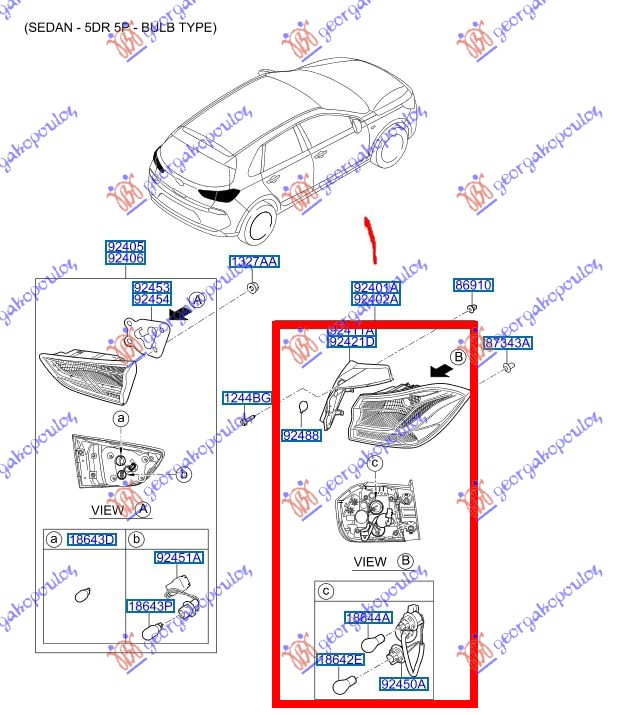 STOP LAMPA SPOLJASNJA H/B (O)