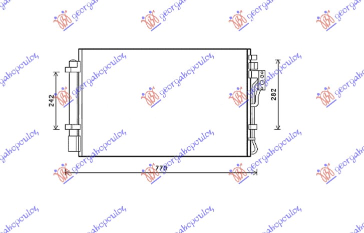 HLADNJAK KLIME 2.7 i24V-2.2 CRDi (67.5x42.5)