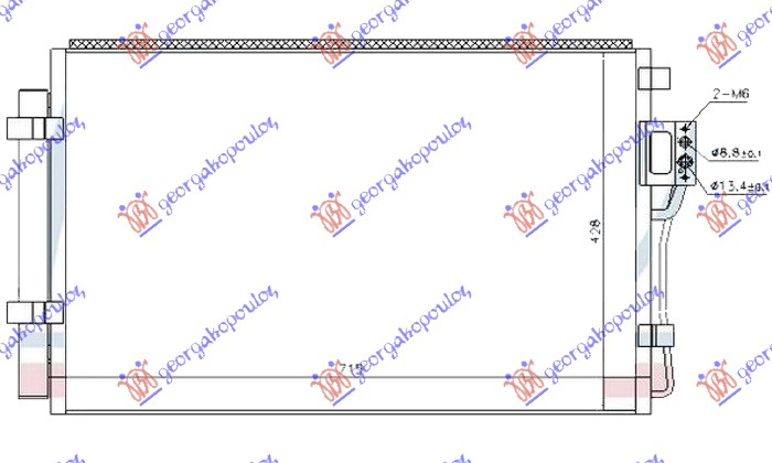 HLADNJAK KLIME 2.4-3.3-3.5 BENZIN 700x410x12