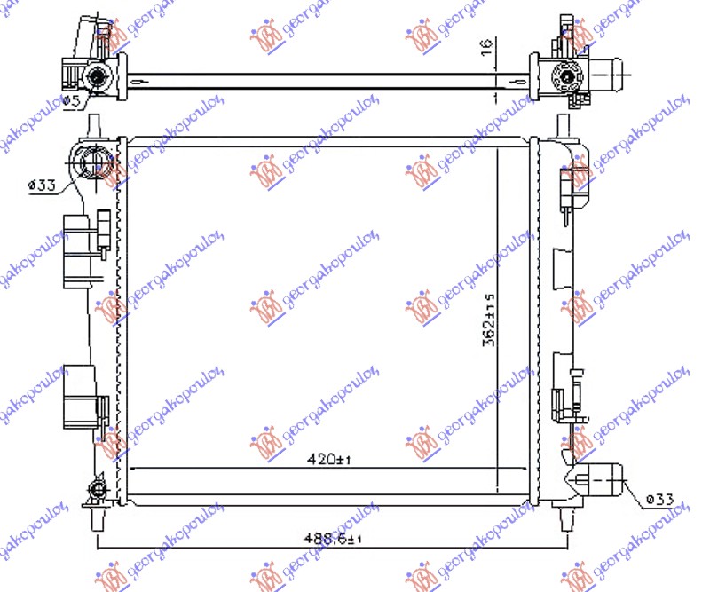 HLADNJAK MOTORA SVI MODELI MANUAL 420x360x16