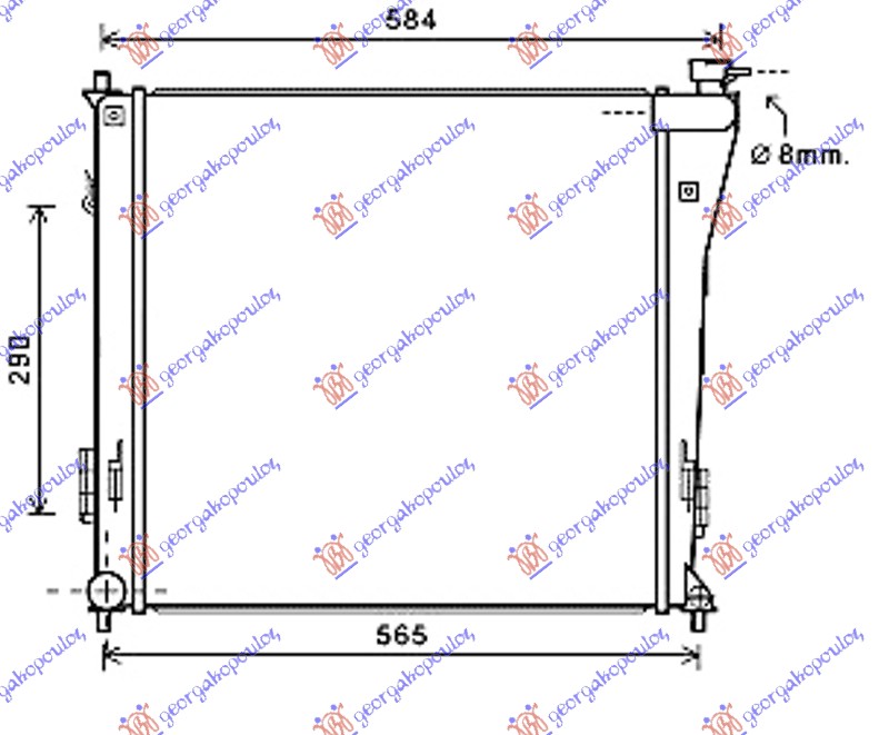 HLADNJAK MOTORA 1.7CRDi +/- A/C MANUAL (64x46.8)