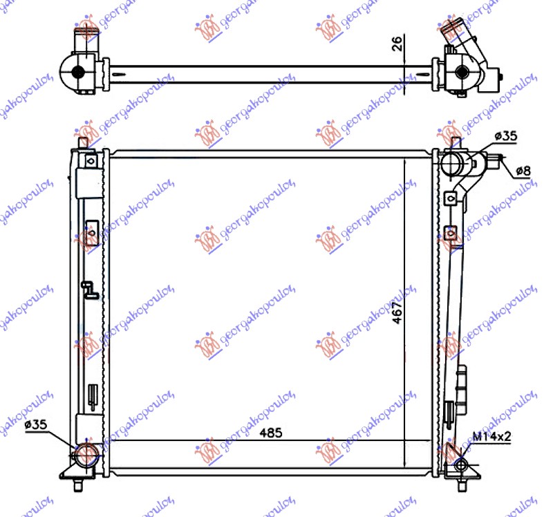 HLADNJAK MOTORA 2.0 CRDi AUTOMATIK (485x465) CESKA