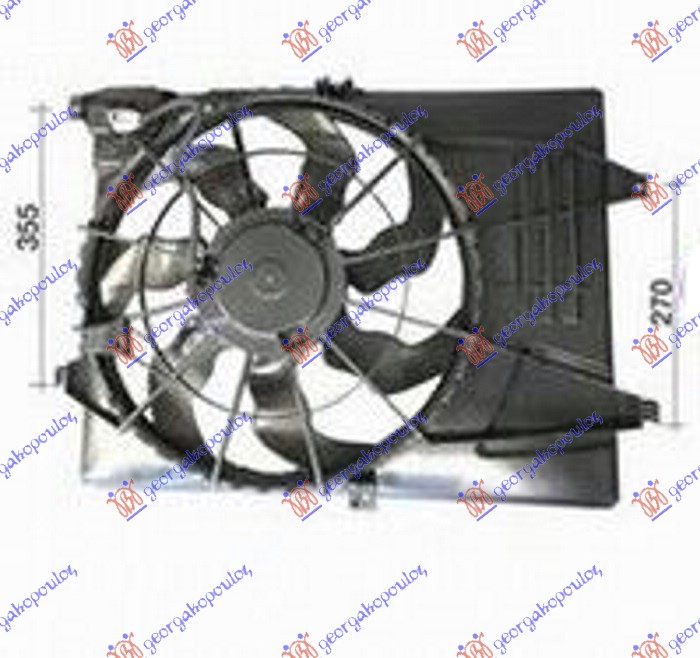 VENTILATOR KOMPLET (1.6 GDi/2.0 CVVT/2.4 Gdi BENZIN) (460mm) (3 PIN)