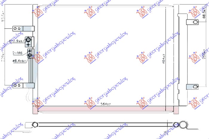 HLADNJAK KLIME 1.6 BENZIN/HIB (520x405x16)