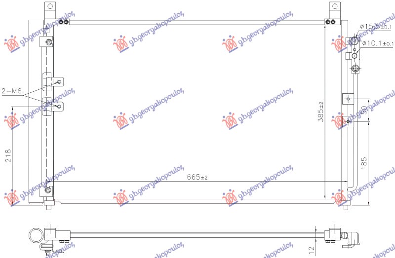 HLADNJAK KLIME 3.0 BENZIN (629x425x12)