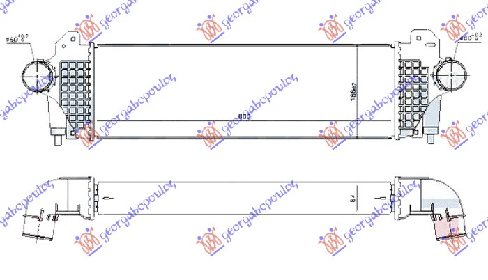 HLADNJAK INTERCOOLERA 3.0 T.D (600x190x64)