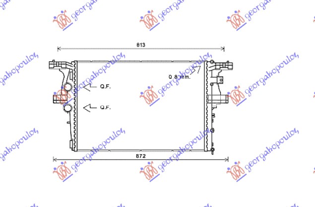 HLADNJAK MOTORA 2.3 T.D (63.8x43.9x38) M/A