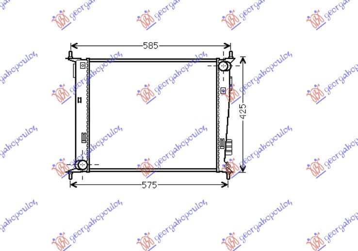 HLADNJAK MOTORA 1.6 BENZIN MANUAL (480x415x16)