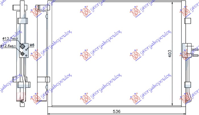 HLADNJAK KLIME 1.6 BENZIN-DIZEL (495x400x16)