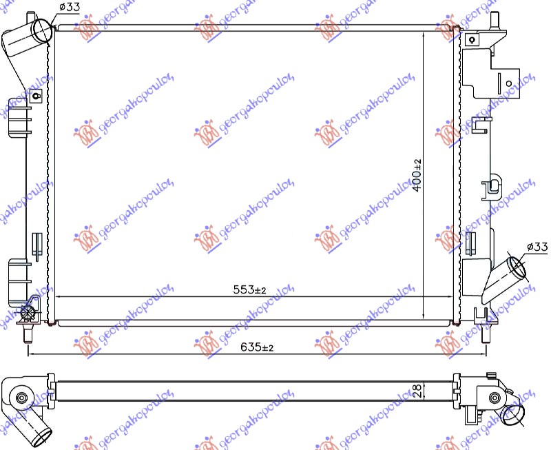 HLADNJAK 1.6i-1.6 GDI MANUAL (55.3x40.0x2.8)