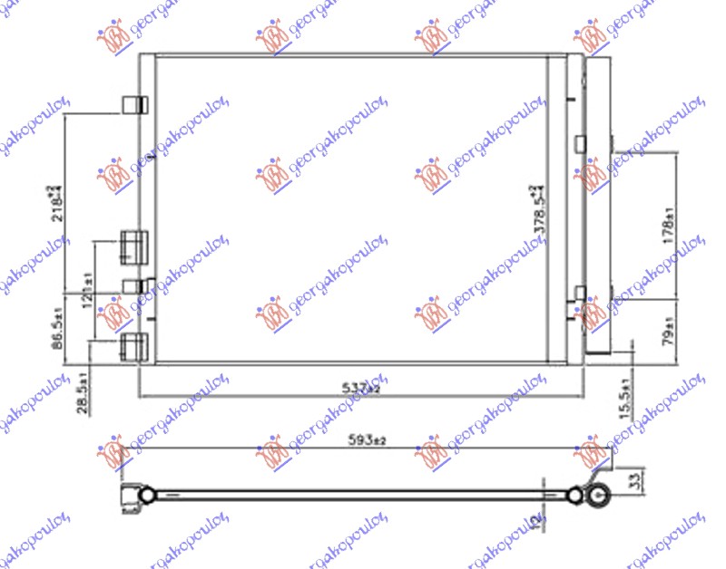 HLADNJAK KLIME 1.1-1.4CRDi (50.5x36.5x12)