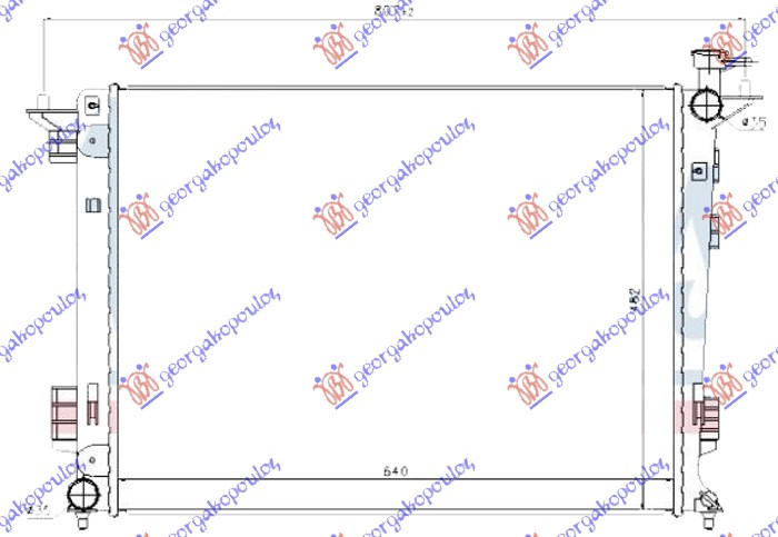 HLADNJAK MOTORA 2.0/2.4 BENZIN (MAN) (640x480x16) (KOREJA)