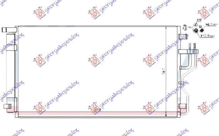 HLADNJAK KLIME ZA SVE MODELE BENZIN (655x380x16) (KOREJA)