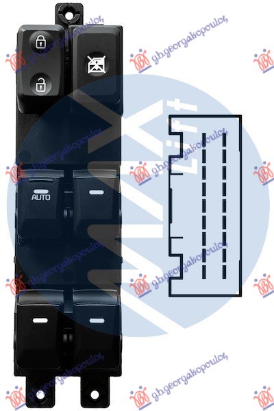 PREKIDAC U PREDNJIM VRATIMA (4 TASTERA) (AUTO) (18 PIN)