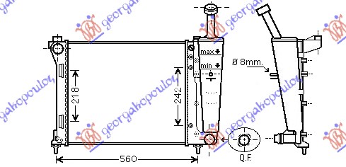 HLADNJAK MOTORA 1.2i-8V +/-A/C (48x39.2)