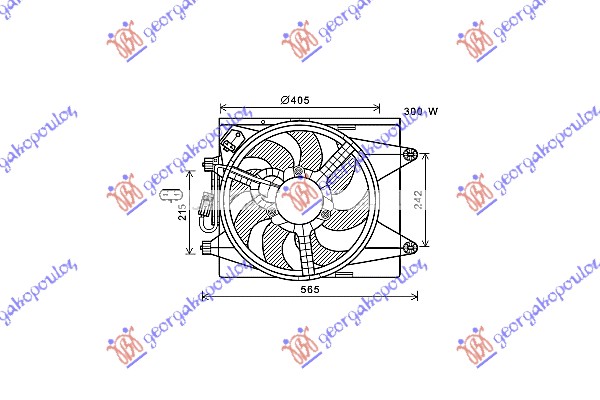 VENTILATOR KOMPLET (+A/C) BENZIN-DIZEL