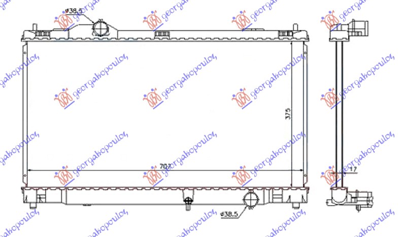 HLADNJAK SVI MODELI BENZIN (375x705x16)