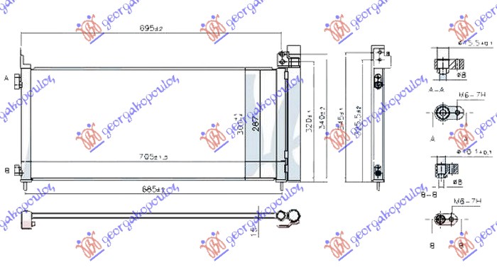 HLADNJAK KLIME 2.5 NX300H BENZIN 640x285x22