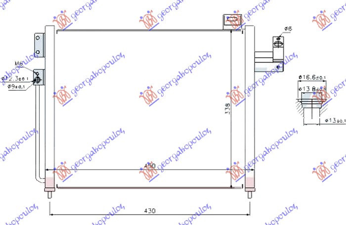 HLADNJAK KLIME 2.0 TD DIZEL (450x340x16)