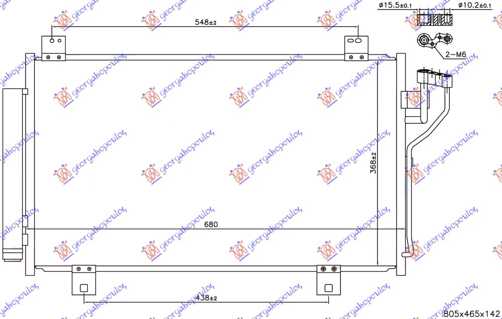 HLADNJAK KLIME ZA SVE MODELE BENZIN (GAS R134) (658x368x16)