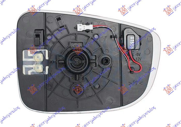 STAKLO RETROVIZORA SA GREJACEM (MRTAV UGAO) (ASFERICNO)