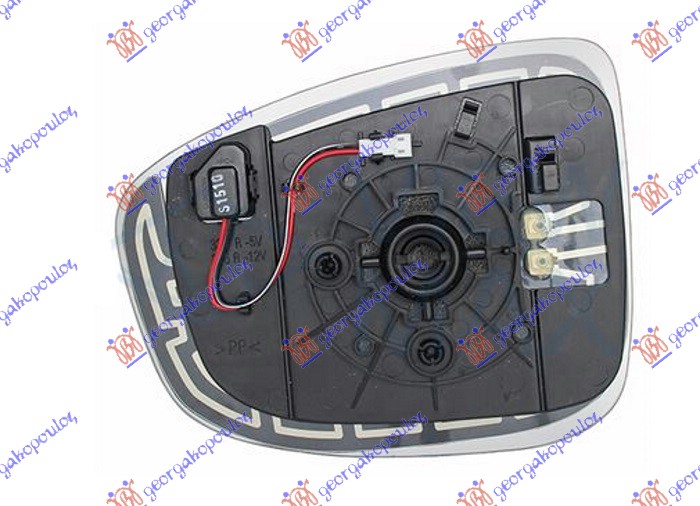STAKLO RETROVIZORA SA GREJACEM (MRTAV UGAO) -2015 (KONVEKSNO)
