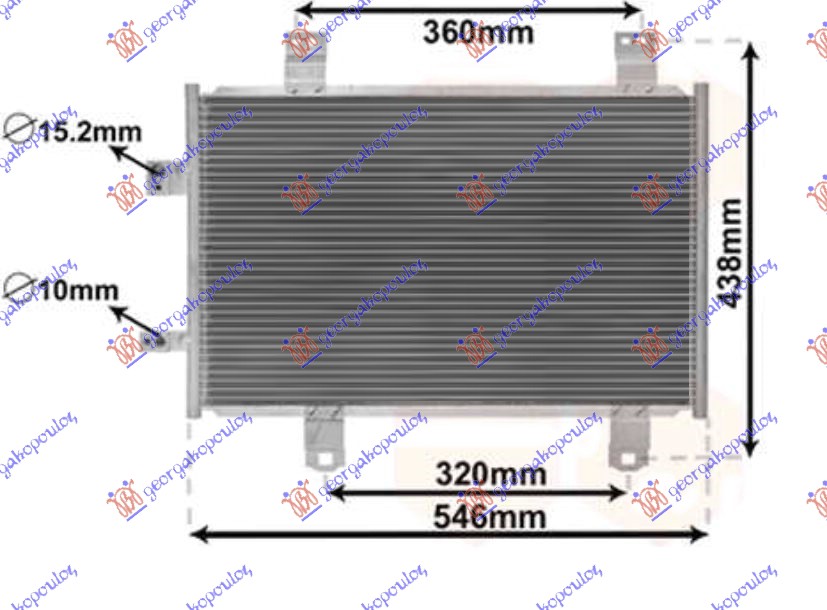 HLADNJAK KLIME 1.5 D DIZEL (550x350x12)