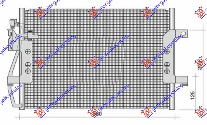 HLADNJAK KLIME 1.6/1.9 BENZIN - 1.7 CDI DIZEL (578x376x16)