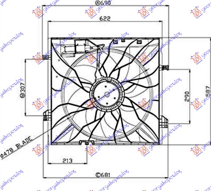 VENTILATORI KOMPLET BENZIN - DIZEL (485mm)