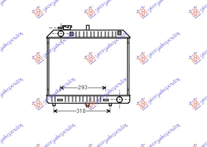 HLADNJAK MOTORA 2.4 DIZEL (41.5x49x27) (88-93)