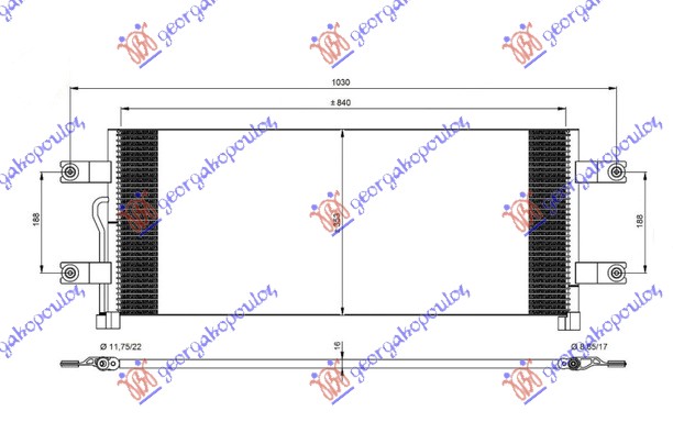 HLADNJAK KLIME DIZEL (85x35x16)