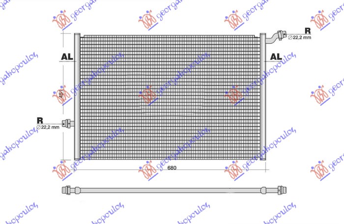 HLADNJAK MOTORA DODATNI 1.6/2.0/2.2/3.0 PETROL - 1.6/2.2 DIESEL (680x445)