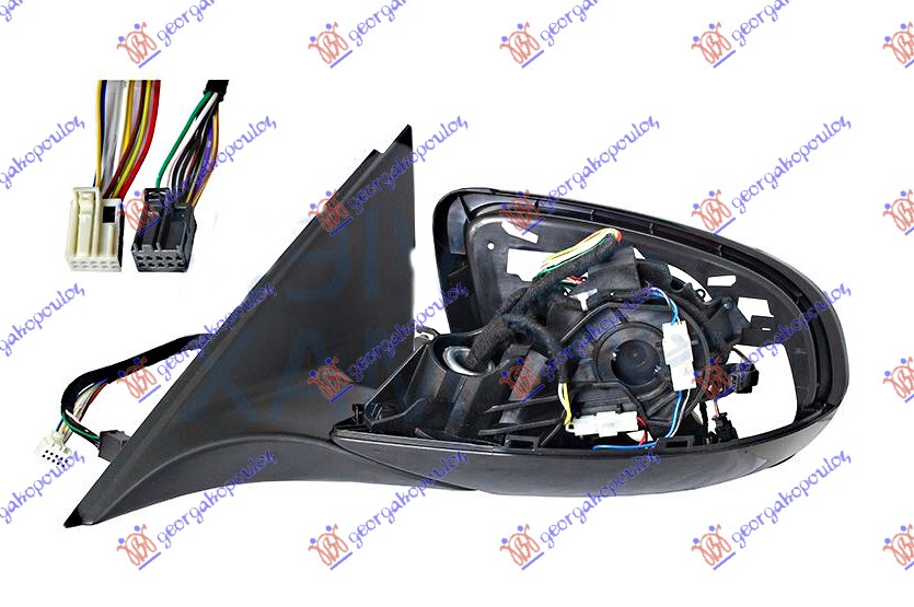 RETROVIZOR (SAMO KUCISTE) ELEKTRICNI SA GREJACEM (ELEKTRO-SKLOPIV) (SVETLO) (MEMORIJA) (16 PIN)