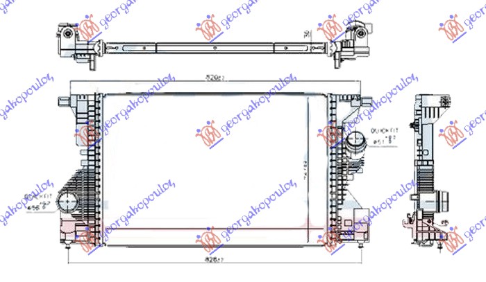 HLADNJAK INTERCOOLERA 1.3 BENZUN/HIB (634x427x30)