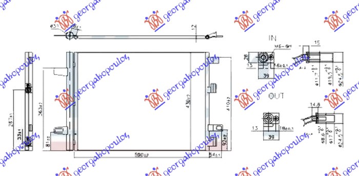 HLADNJAK KLIME ZA SVE MODELE BENZIN/DIZEL (570x430x12)