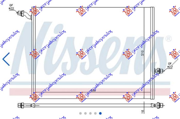 HLADNJAK MOTORA DODATNI BENZIN/DIZEL (640x510x16) (MAHLE BEHR PREMIUM LINE)