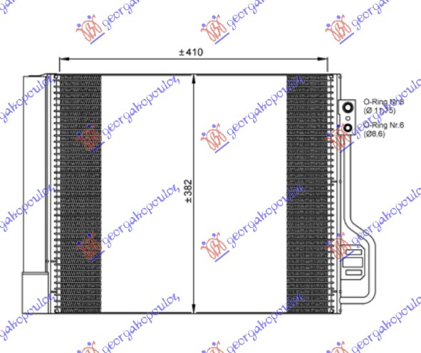 HLADNJAK KLIME BENZIN/DIZEL (42x38) (MAHLE BEHR PREMIUM LINE)