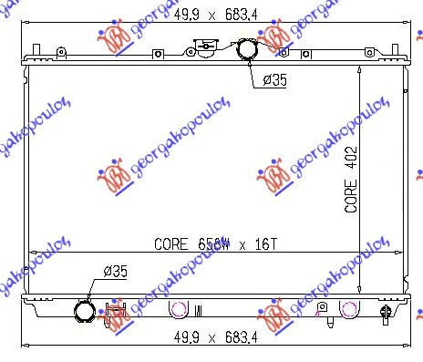 HLADNJAK MOTORA 1.3-1.6-1.8 BENZIN (40.2x66.5x16)