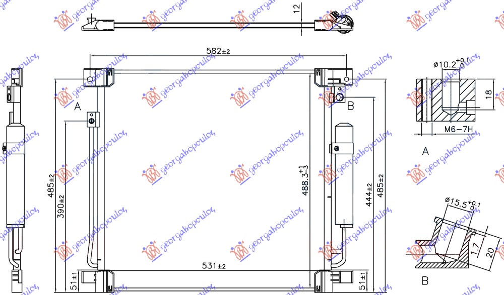 HLADNJAK KLIME ZA SVE MODELE (515x503x12)